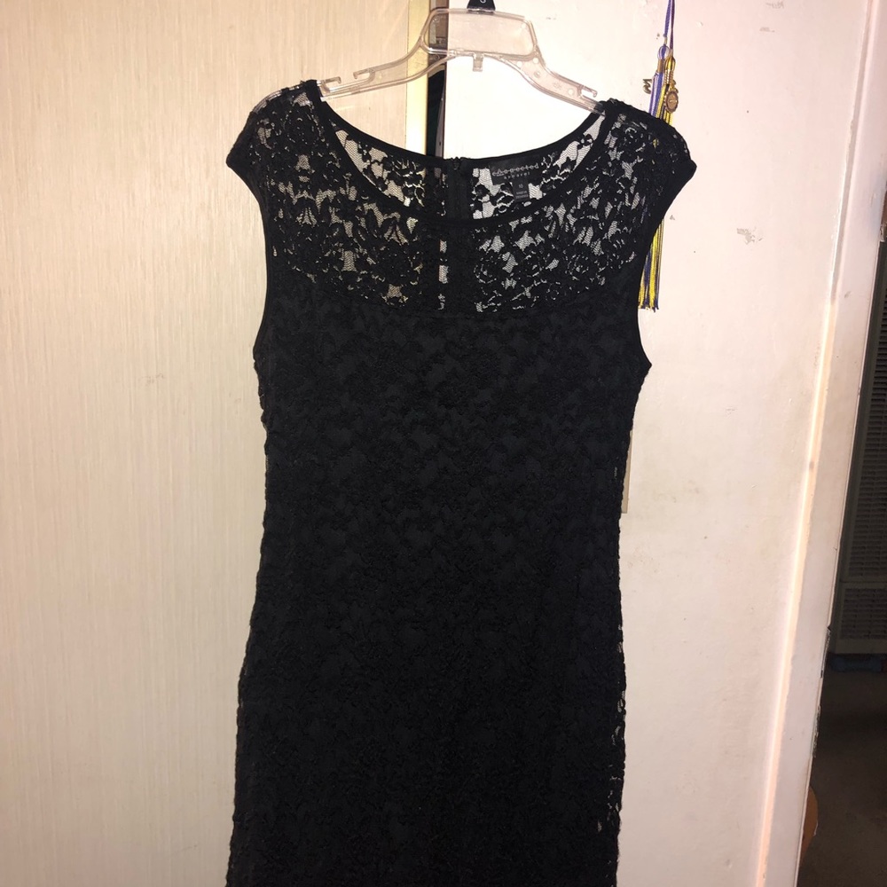 Black lace maxi dress